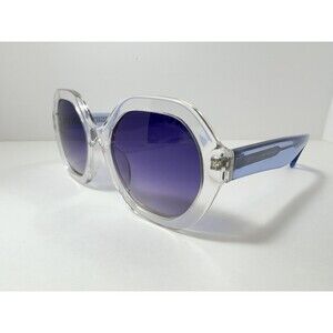 Vincent Chase VC S15126 Polarized Sunglasses Women's Clear Blue Frame Purple